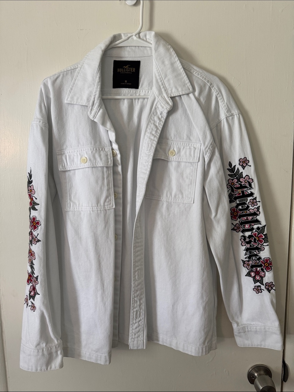 Hollister Rose Embroidered Shacket